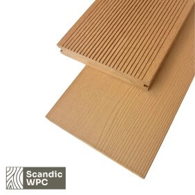 Deska tarasowa Scandic WPC Solid Sand color, 20x141x3600, imitacja drewna/ryflowana