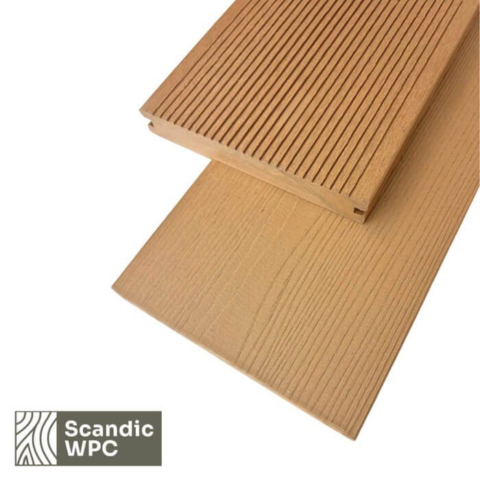 Deska tarasowa Scandic WPC Solid Sand color, 20x141x4200, imitacja drewna/ryflowana - obrazek 2