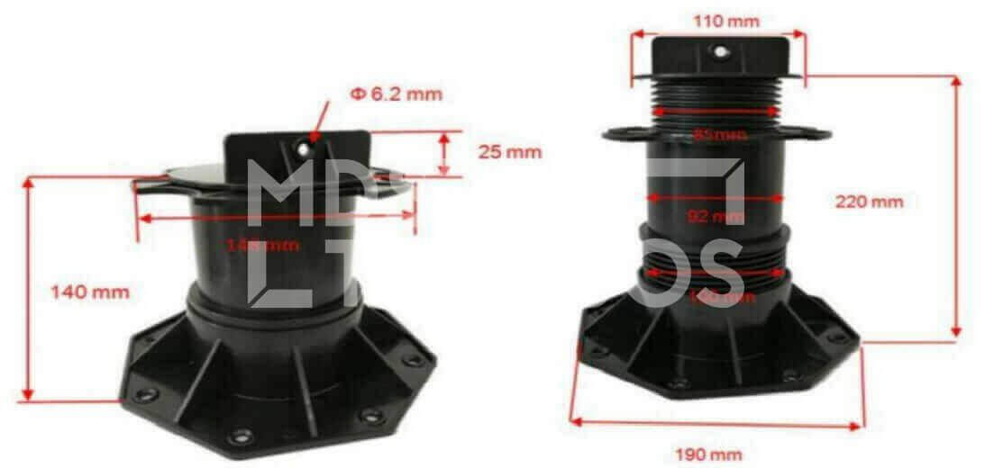 Atrama-terasai-pjedestalas-AP4 Wspornik AP4 140-220 mm - obrazek 1