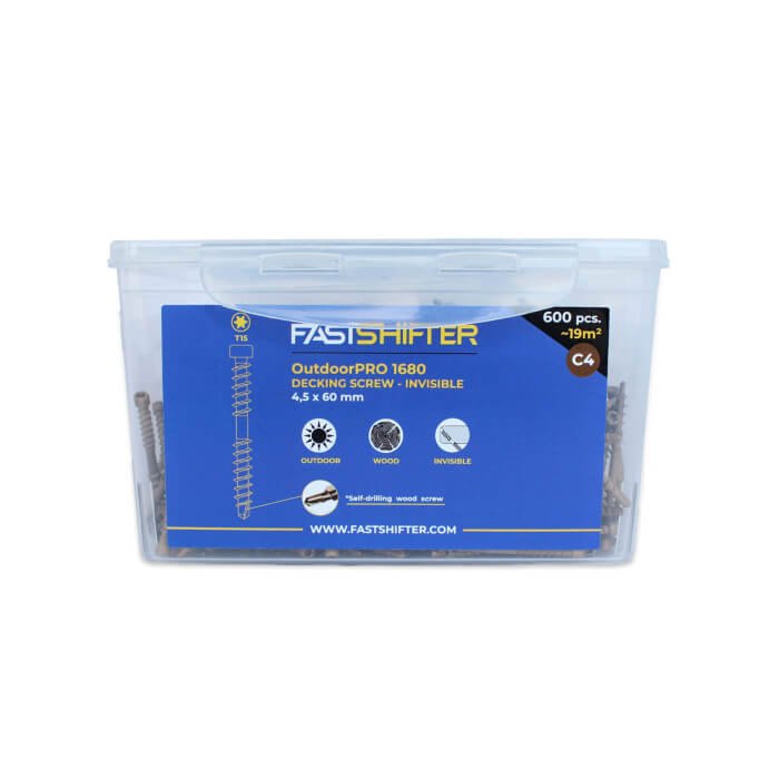 Wkręty do montażu niewidocznego FASTSHIFTER tarasowe C4, 4,5x60 mm, 600 szt. - obrazek 6