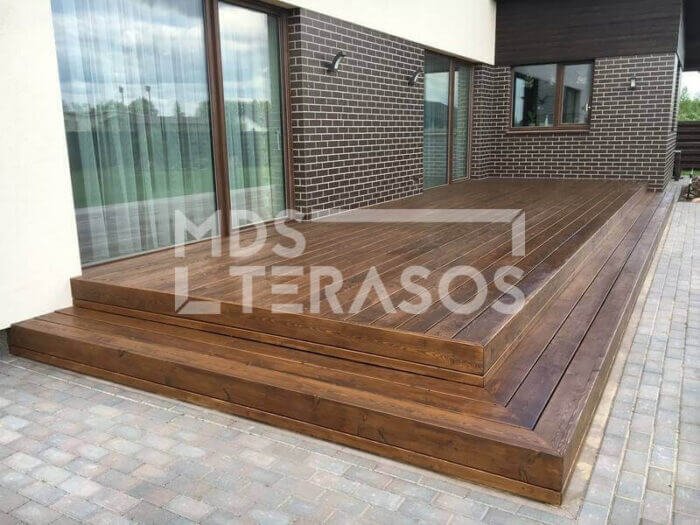 Deska tarasowa modrzewiowa 28x142x4000 - obrazek 4