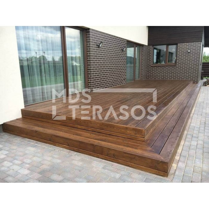 Modrzewiowa deska tarasowa 28x95x3000 - obrazek 4