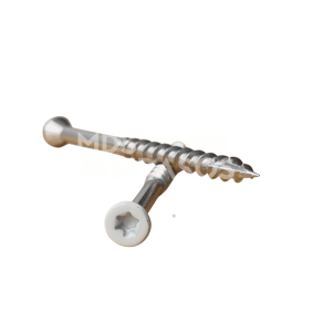 Wkręt do drewna A2 z łbem malowanym, 4,3 x 45 mm jasnoszary (nierdzewny)