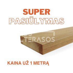 Deska tarasowa skandynawska Thermo sosna gładka klasa B