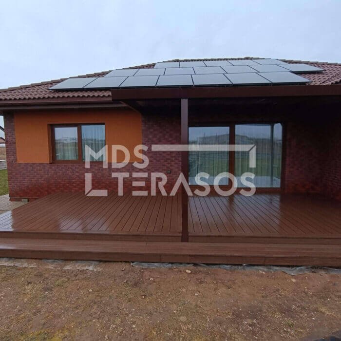 Deska tarasowa Scandic WPC Wood Brown 20x140x4200 ryflowana/czesana lite - obrazek 3