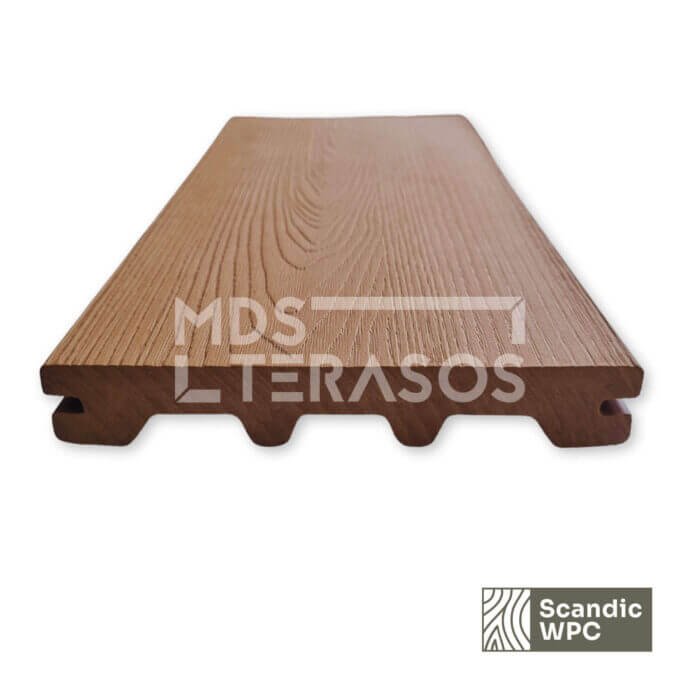 Deska tarasowa Scandic WPC kolor piaskowy 24x146x4200 imitacja drewna - obrazek 3