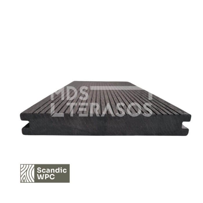Deska tarasowa Scandic WPC Volcanic Grey kolor 20x140x4200 ryflowana/czesana rdzeń pełny - obrazek 6