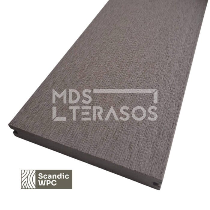 Deska tarasowa Scandic WPC kolor Espresso 20x140x4200 ryflowana/czesana rdzeń pełny - obrazek 5