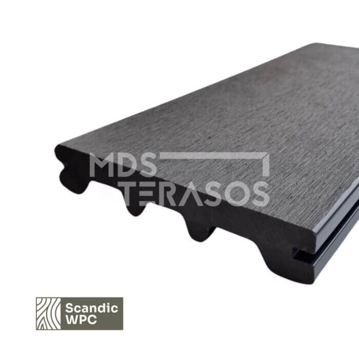 Deska tarasowa Scandic WPC Volcanic Grey kolor 24x146x4200 szczotkowana - obrazek 3