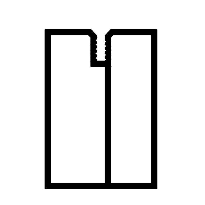 Specjalny profil aluminiowy na taras 35x50x6000, czarny - obrazek 2