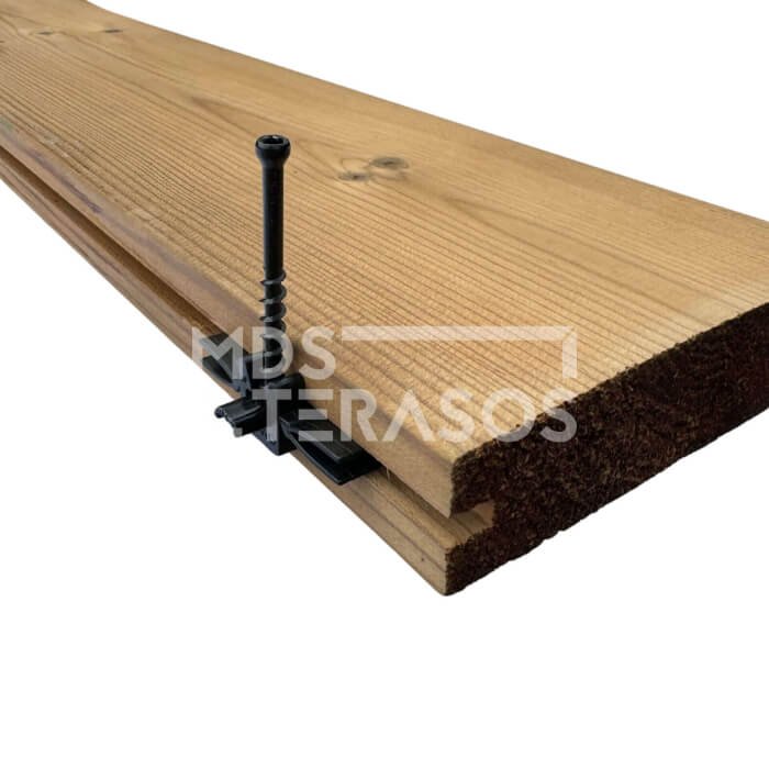 Deska tarasowa Thermo sosnowa KALNELIS AB 26x117x5700 z wycięciami - obrazek 7