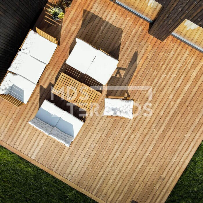 Deska tarasowa Thermo sosnowa KALNELIS AB 26x117x5700 z wycięciami - obrazek 9