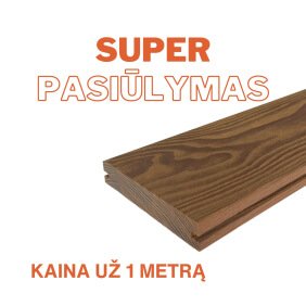 Deska tarasowa Thermo jesion 21x132, klasa B