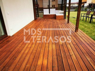 Zestaw desek tarasowych z impregnowanej sosny