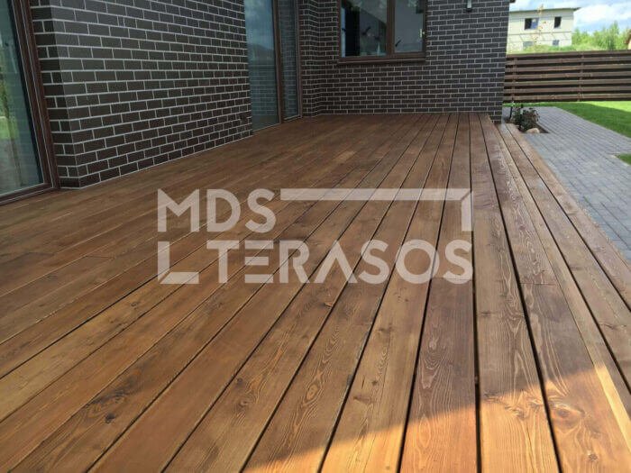 Deska tarasowa modrzewiowa 28x142x4000 - obrazek 2