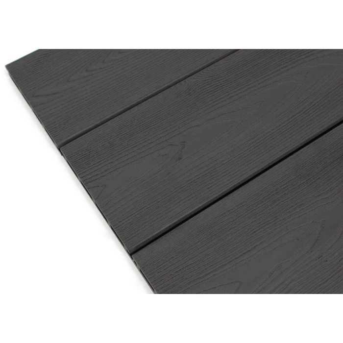 Deska tarasowa komorowa Scandic WPC Hollow 20x140x3600, imitacja drewna/ryflowana, antracyt - obrazek 3