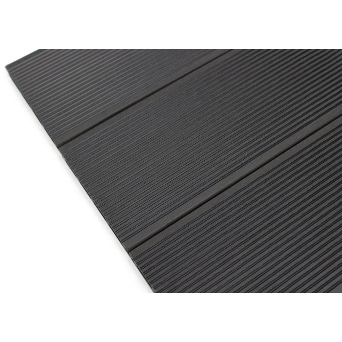Deska tarasowa komorowa Scandic WPC Hollow 20x140x3600, imitacja drewna/ryflowana, antracyt - obrazek 2