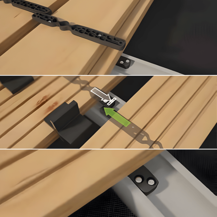 Łącznik do ukrytego montażu desek tarasowych 190x19x10 mm, 200 szt. - obrazek 2