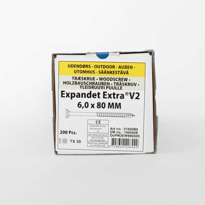 Wkręty do drewna do zastosowań zewnętrznych Expandet EXTRA V2 6x80 mm 200 szt. - obrazek 2