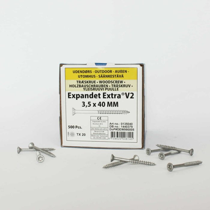 Wkręty do drewna zewnętrzne Expandet EXTRA V2 3,5×40 mm 500 szt. - obrazek 2