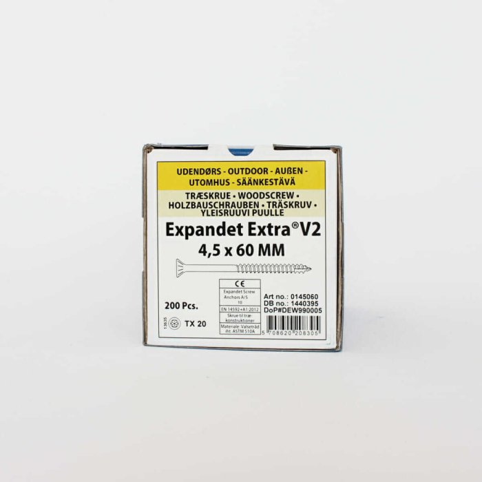Wkręty do drewna zewnętrzne Expandet EXTRA V2 4,5×60 mm 200 szt. - obrazek 2