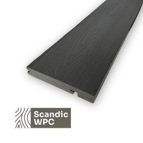 Deska wykończeniowa Scandic WPC Solid Anthracite, 20x141x4200, imitacja drewna/ryflowana