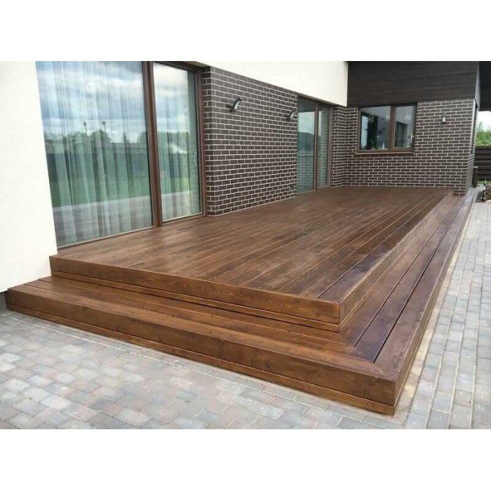 Deska tarasowa z modrzewia 28x120x4000 ryflowana - obrazek 5