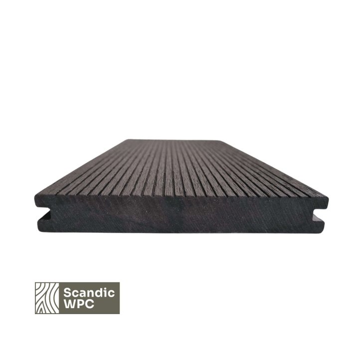 Deska tarasowa Scandic WPC Volcanic Grey 20x140x4200 ryflowana/szczotkowana pełna - obrazek 6