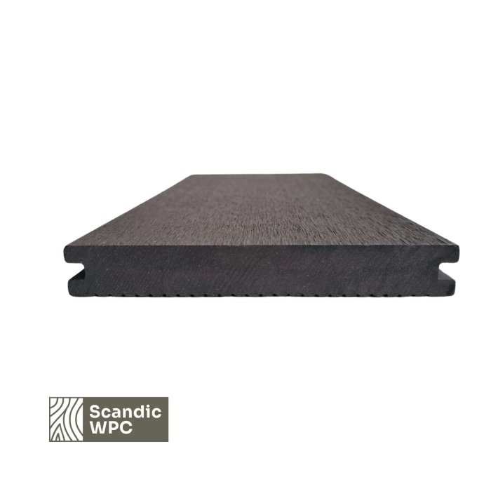 Deska tarasowa Scandic WPC Volcanic Grey 20x140x4200 ryflowana/szczotkowana pełna - obrazek 5