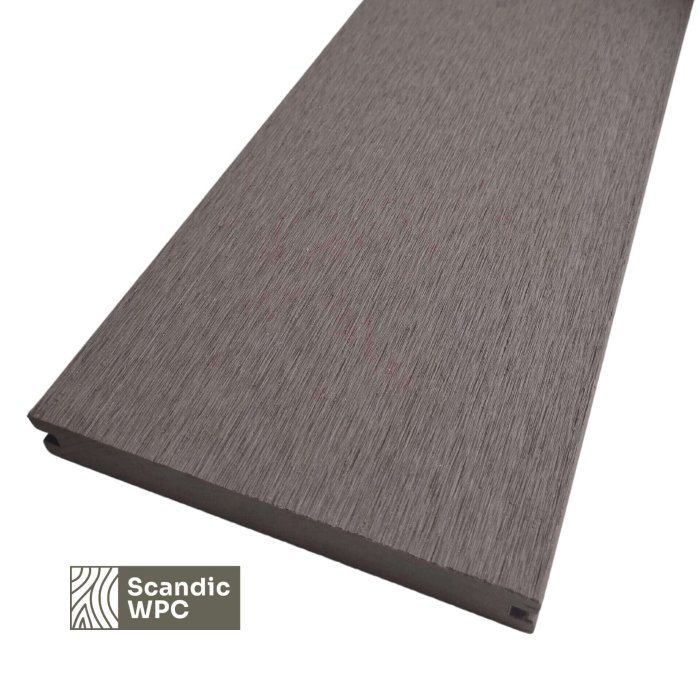 Deska tarasowa Scandic WPC kolor Espresso 20x140x3600 ryflowana/czesana rdzeń pełny - obrazek 5