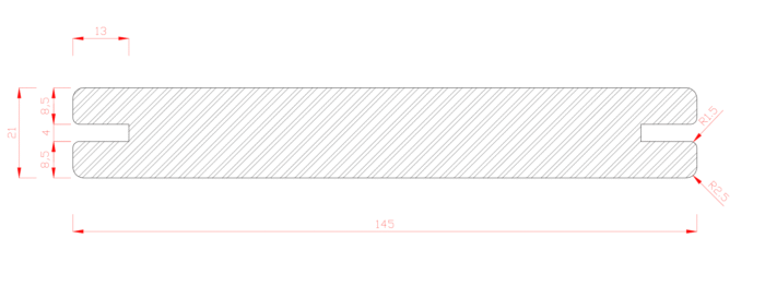 Deska tarasowa z drewna twardego FAVA Amargosa 21x145x2450 mm - obrazek 2