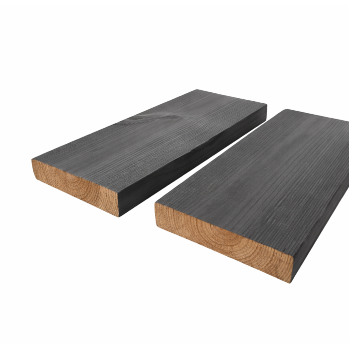 Termososnowa deska tarasowa olejowana w kolorze „Thunder Grey” AB 26x117x4200, certyfikowana - obrazek 2