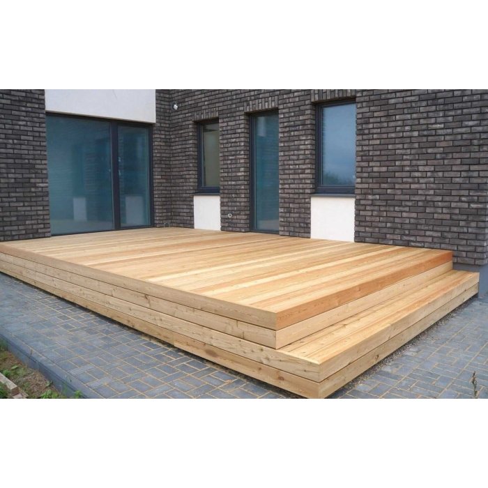 Deska tarasowa z modrzewia 28x120x4000 ryflowana - obrazek 4