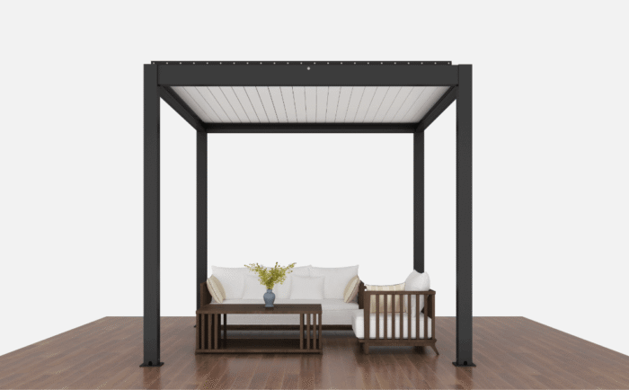 Pergola Nida 2904x3945 mm szara/biała - obrazek 2