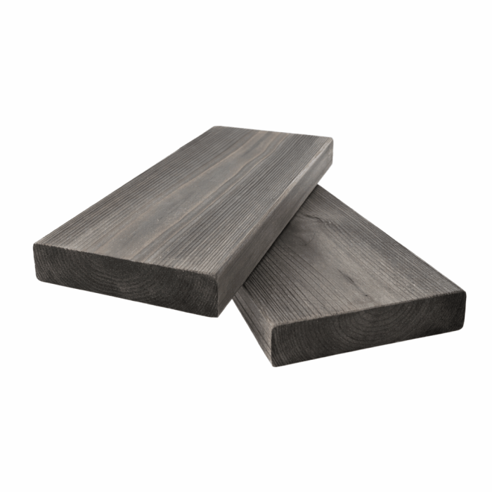 Termososnowa deska tarasowa olejowana w kolorze „Thunder Grey” AB 26x117x4200, certyfikowana - obrazek 4